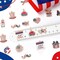 40Pcs/20 Pairs Patriotic Charms, 4th of July Enamel Charms for Jewelry Making, Red White Blue American Flag Independence Day Pendants for Bracelet Necklace Earrings Making